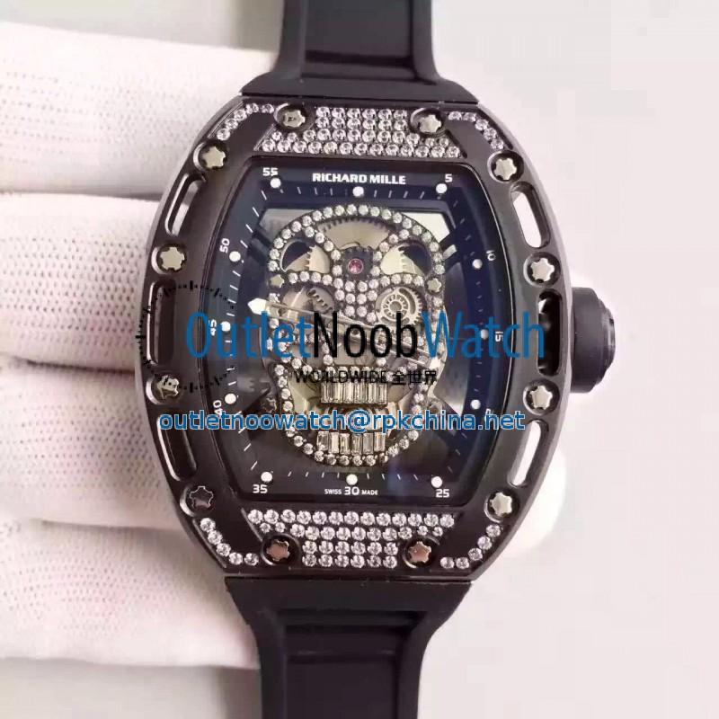 Replica Richard Mille RM052 SF PVD & Diamond Diamond Skull Dial Swiss M6T51