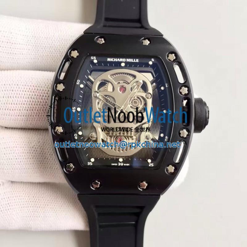 Replica Richard Mille RM052 SF PVD Skull & Black Dial Swiss M6T51