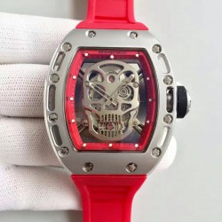 Replica Richard Mille RM052 SF Titanium Skull & Red Dial Swiss M6T51