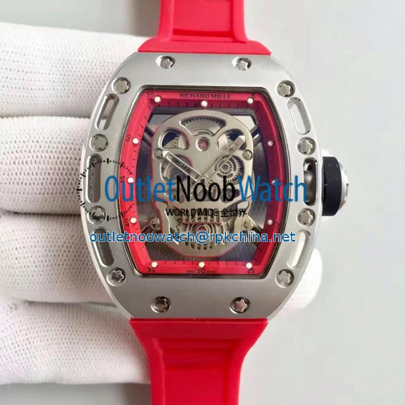 Replica Richard Mille RM052 SF Titanium Skull & Red Dial Swiss M6T51