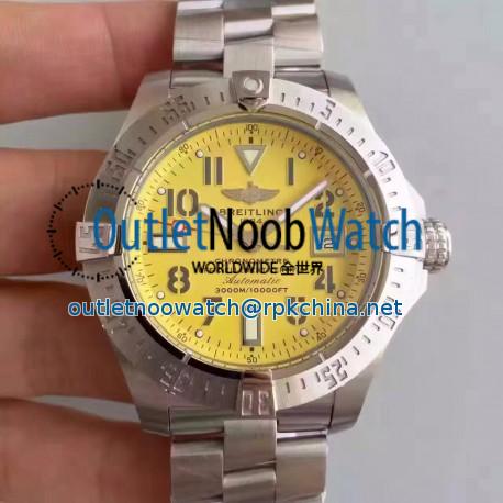 Replica Breitling Avenger II Seawolf A1733110/I519/169A N Stainless Steel Yellow Dial Swiss 2836-2