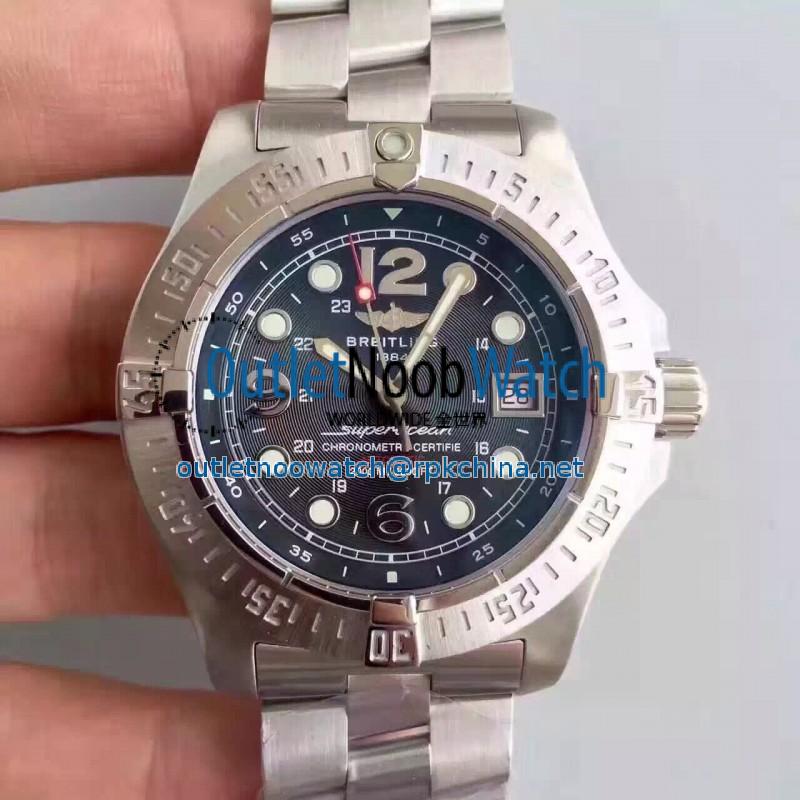 Replica Breitling Superocean Steelfish A1739010-B772-134A N Stainless Steel Black Dial Swiss 2836-2