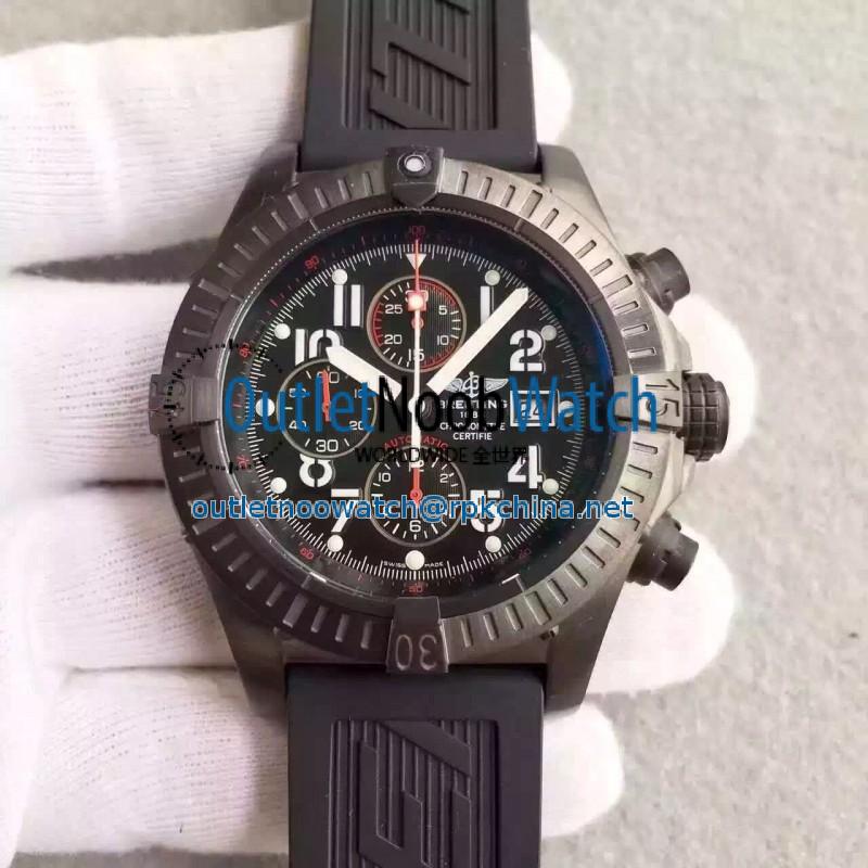 Replica Breitling Super Avenger Limited Edition M13370 N PVD Black Dial Swiss 7750