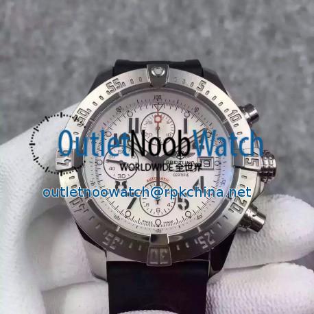 Replica Breitling Super Avenger Limited Edition A13370 N Stainless Steel White Dial Swiss 7750