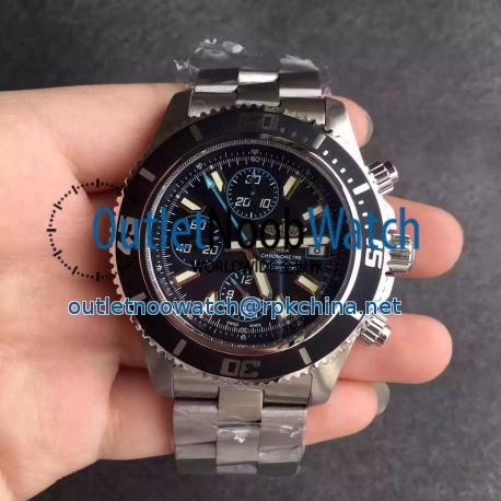 Replica Breitling Superocean Chronograph A1334102/BA83/134A N Stainless Steel Black & Blue Dial Swiss 7750