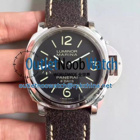 Replica Panerai Luminor Base 8 Days Titanio PAM 562 ZF Stainless Steel Brown Dial Swiss P5000