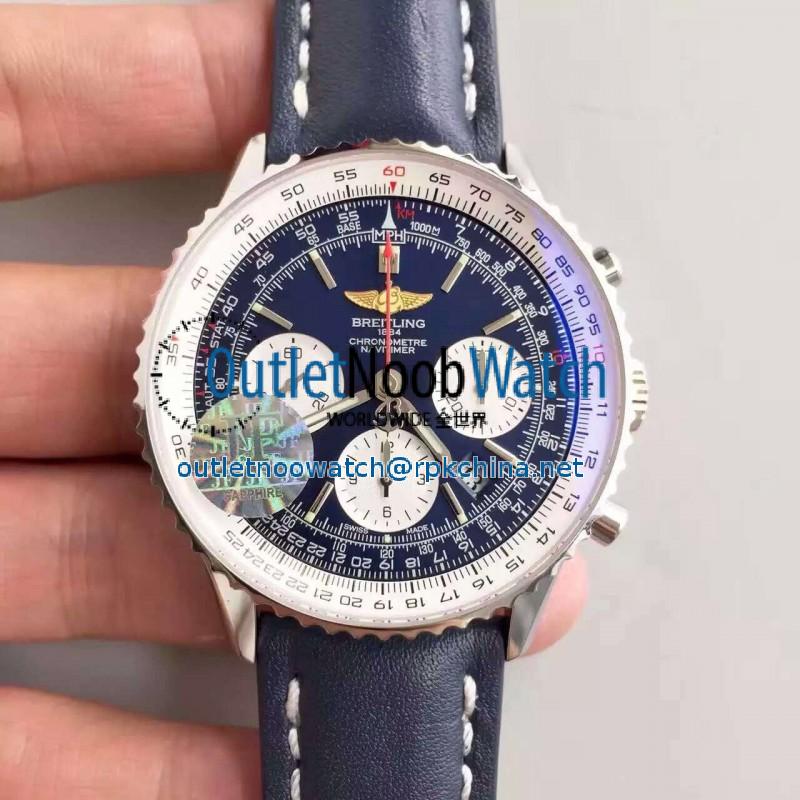 Replica Breitling Navitimer 01 AB012012/BB01/437X/A20BA.1 JF Stainless Steel Blue Dial Swiss 7750