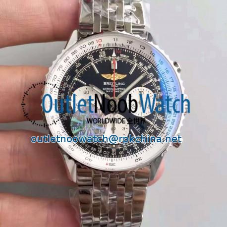 Replica Breitling Navitimer 01 AB012012/BB01/447A JF Stainless Steel Black Dial Swiss 7750