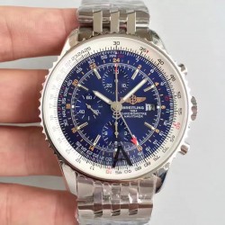 Replica Breitling Navitimer World A2432212/C561-443A JF Stainless Steel Blue Dial Swiss 7750