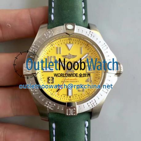 Replica Breitling Avenger II Seawolf A1733110/I519/189X/A20BASA.1 N Stainless Steel Yellow Dial Swiss 2836-2