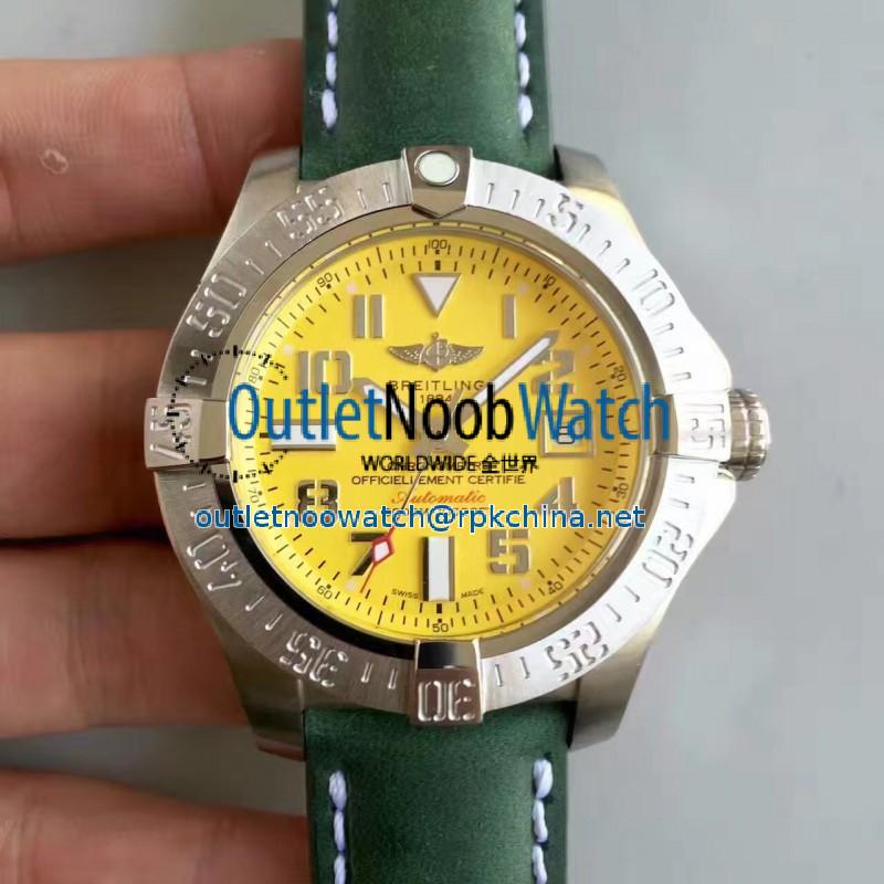 Replica Breitling Avenger II Seawolf A1733110/I519/189X/A20BASA.1 N Stainless Steel Yellow Dial Swiss 2836-2