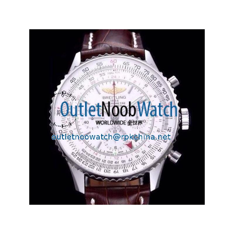 Replica Breitling Navitimer GMT AB044121/G783/756P/A20BA.1 JF Stainless Steel White Dial SWISS 7753