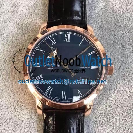 Replica Glashutte Senator Panorama Date Moon Phase 100-04-32-15-04 GF Rose Gold Blue Dial Swiss 100-04