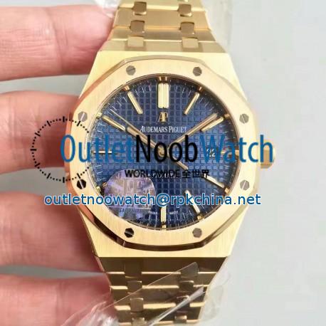 Replica Audemars Piguet Royal Oak 15400 JF Yellow Gold Blue Dial Swiss 3120