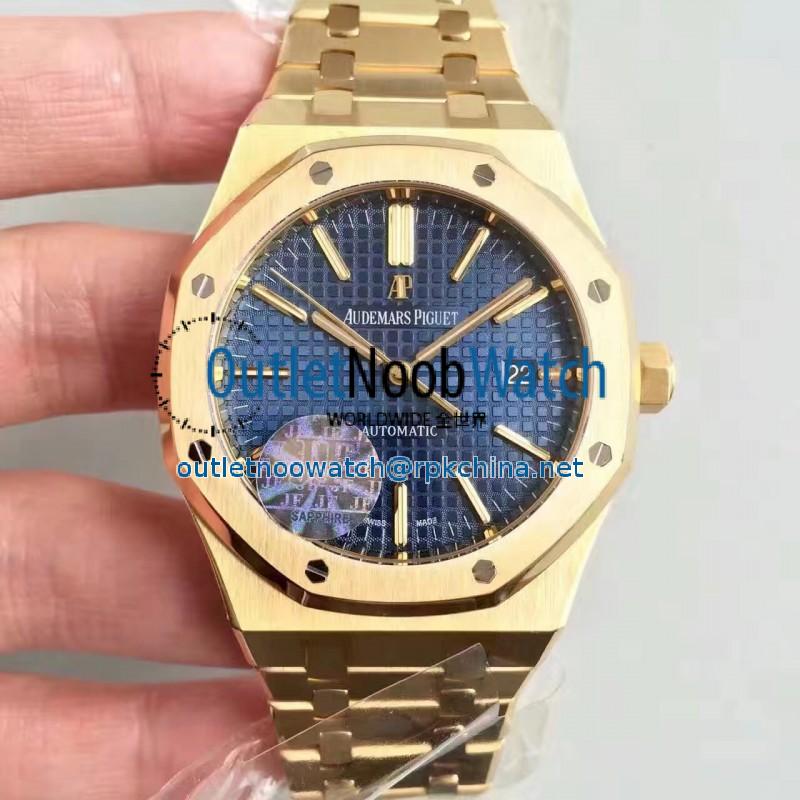 Replica Audemars Piguet Royal Oak 15400 JF Yellow Gold Blue Dial Swiss 3120