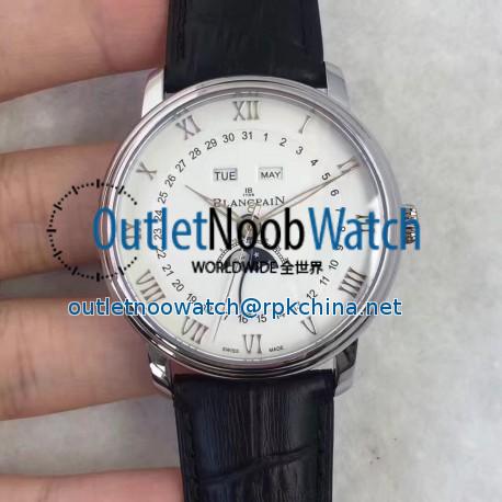 Replica Blancpain Villeret 6654A-1127-55B BF Stainless Steel White Dial Swiss 6654