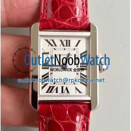 Replica Cartier Tank Solo Ladies W5200003 27MM x 34MM TW Stainless Steel White Dial Swiss Quartz