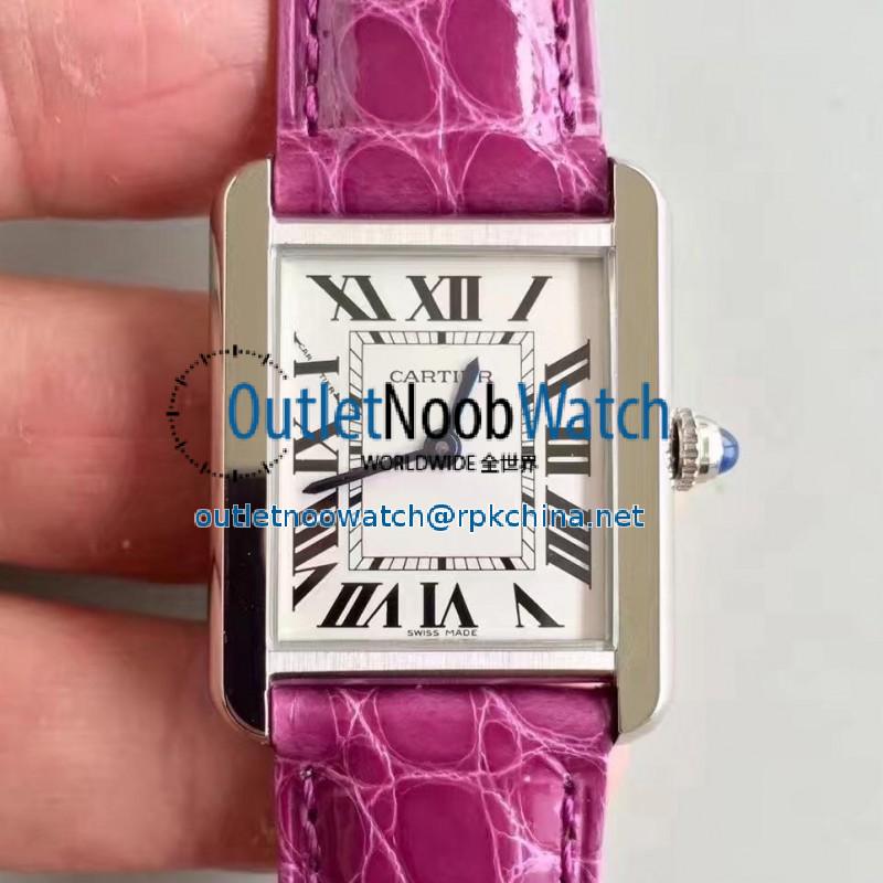 Replica Cartier Tank Solo Ladies W5200003 27MM x 34MM TW Stainless Steel White Dial Swiss Quartz