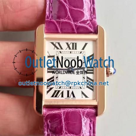 Replica Cartier Tank Solo Ladies W5200003 27MM x 34MM TW Rose Gold White Dial Swiss Quartz