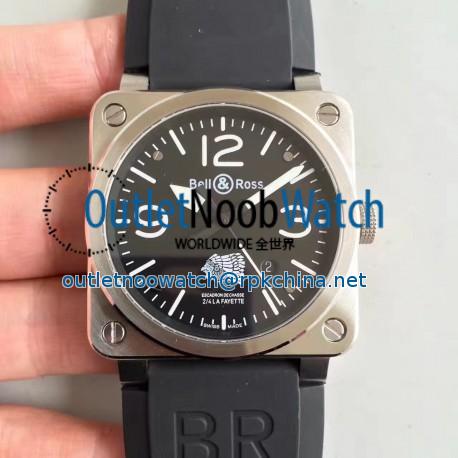 Replica Bell & Ross Aviation Military Type BR 03-92 Escadron De Chasse 2/4 La Fayette ZF Stainless Steel Black Dial M9015