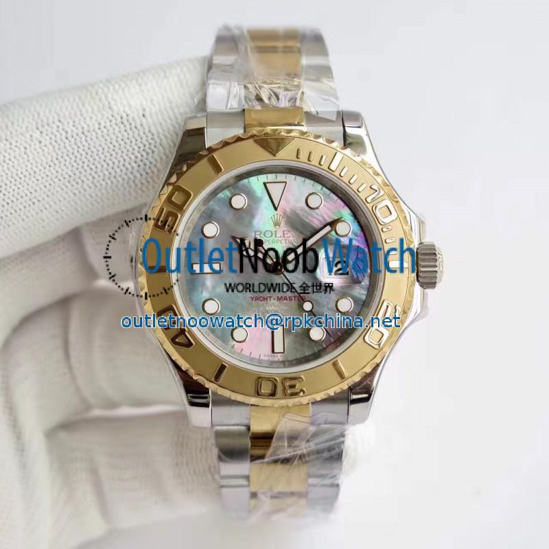 Replica Rolex Yacht-Master 40 116622 JF Stainless Steel & Yellow Gold Blue Mother Of Pearl  Dial Swiss 3135