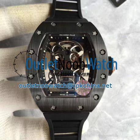 Replica Richard Mille RM052 KV Black Ceramic Black Skull Dial M6T51