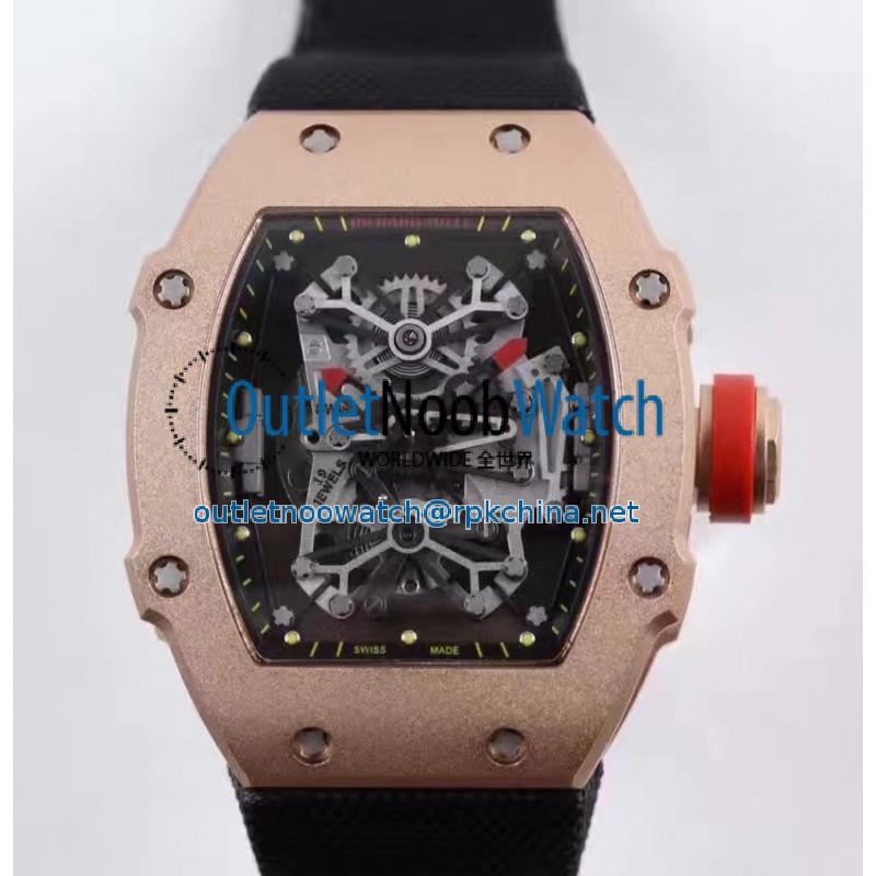 Replica Richard Mille RM27-01 Rafael Nadal Rose Gold Black Dial M9015