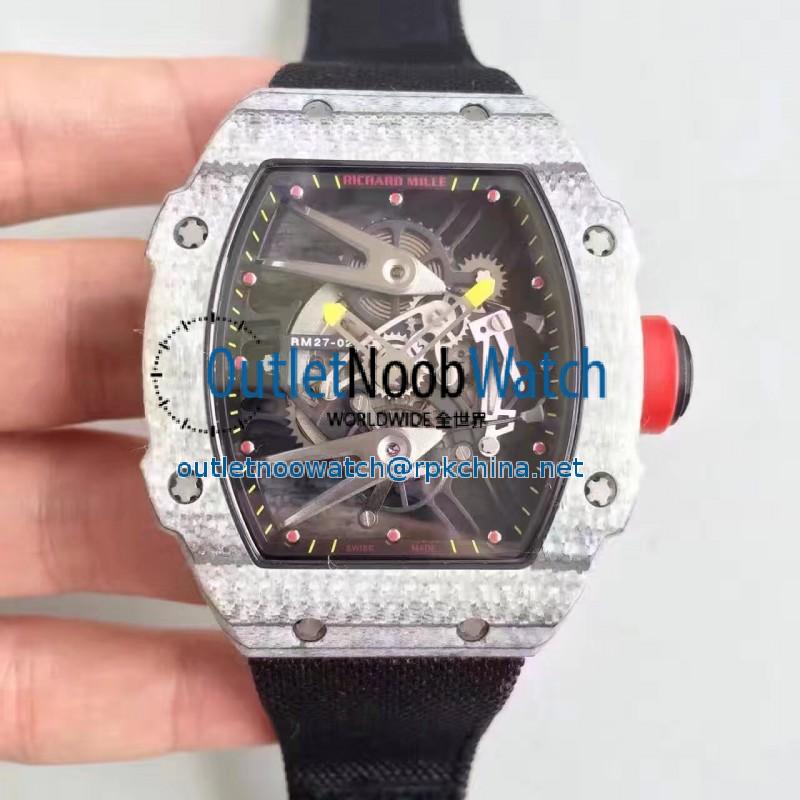 Replica Richard Mille RM27-02 Forged Carbon Black & Skeleton Dial M9015