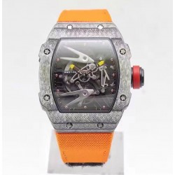 Replica Richard Mille RM27-02 Forged Carbon Black & Skeleton Dial M9015