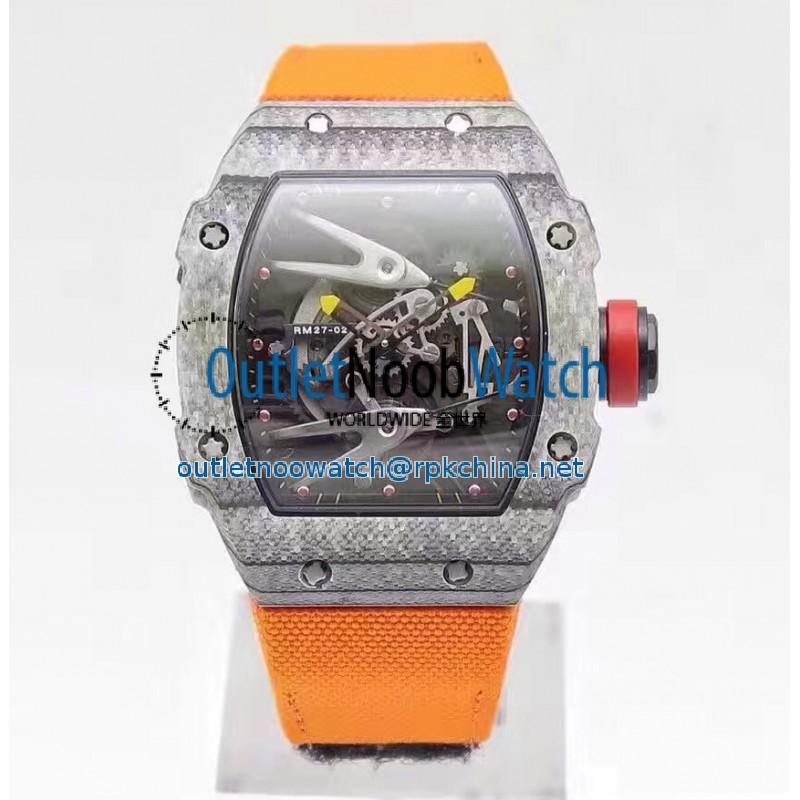 Replica Richard Mille RM27-02 Forged Carbon Black & Skeleton Dial M9015