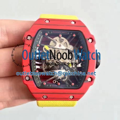 Replica Richard Mille RM27-02 KV Red Forged Carbon Black & Skeleton Dial M9015