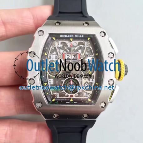 Replica Richard Mille RM011-03 KV V2 Stainless Steel Black Skeleton Dial Swiss 7750