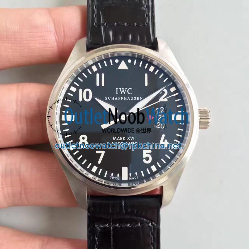 Replica IWC Pilot Mark XVII IW326504 MK Stainless Steel Black Dial Swiss 2892