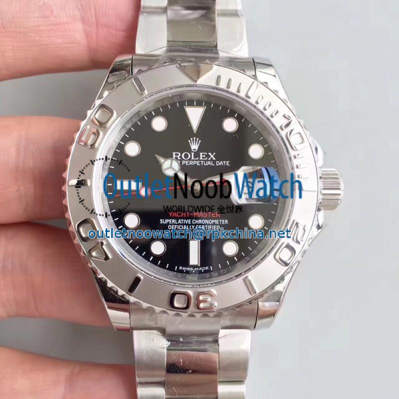 Replica Rolex Yacht-Master 40 116622 EW Stainless Steel Black Dial Swiss 3135