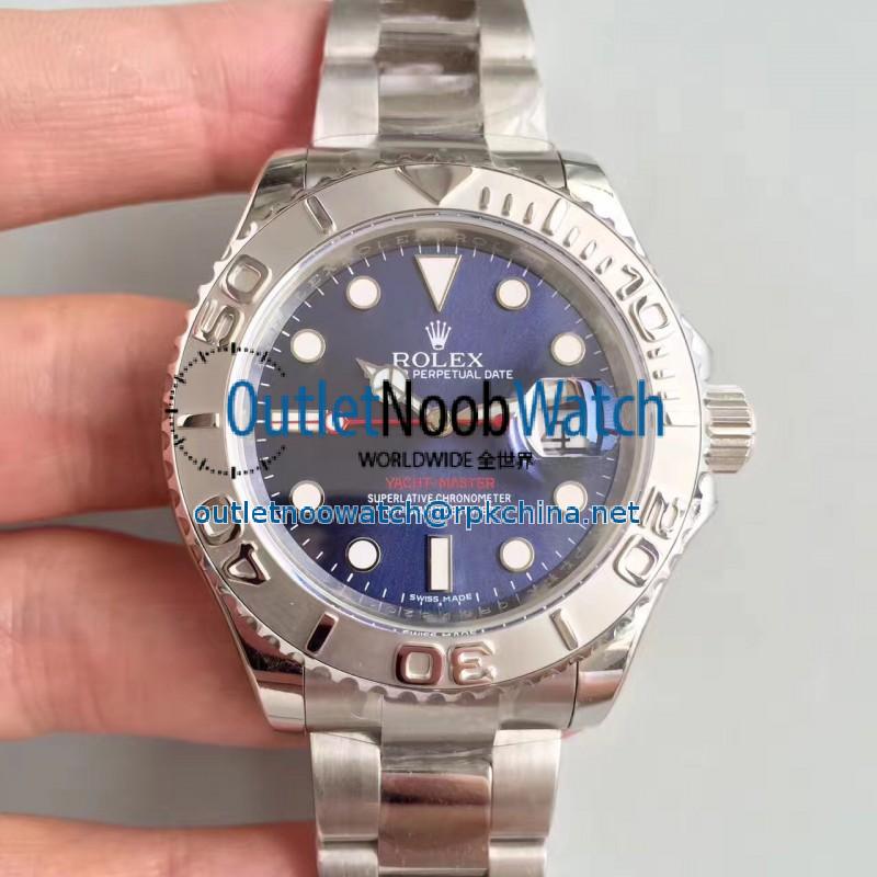 Replica Rolex Yacht-Master 40 116622 EW Stainless Steel Blue Dial Swiss 3135