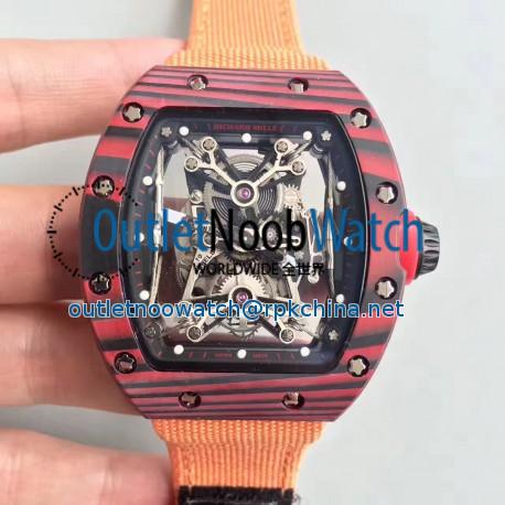 Replica Richard Mille RM50-27-01 NTPT KV Red Forged Carbon Black & Skeleton Dial M9015