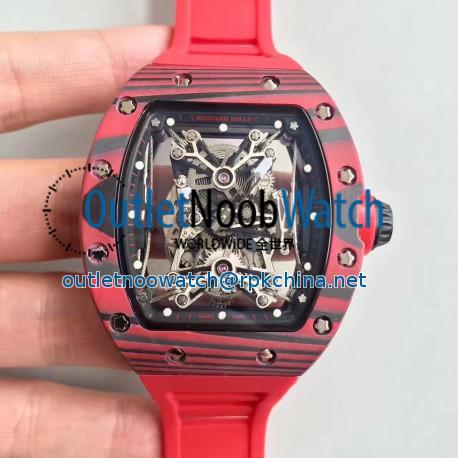 Replica Richard Mille RM50-27-01 NTPT KV Red Forged Carbon Black & Skeleton Dial M9015