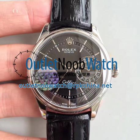 Replica Rolex Cellini Date 50519 VF Stainless Steel Black Dial Swiss 3165