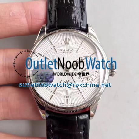 Replica Rolex Cellini Date 50519 VF Stainless Steel White Dial Swiss 3165