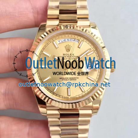 Replica Rolex Day-Date 40 228238 N Yellow Gold Champagne Dial Swiss 3255