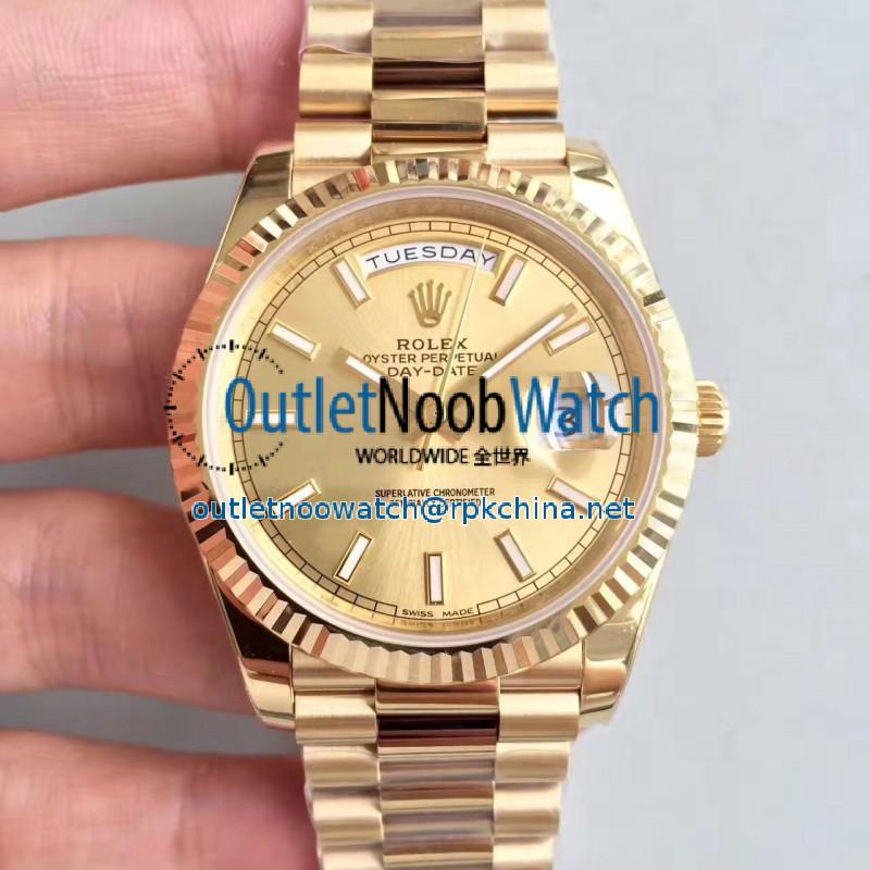 Replica Rolex Day-Date 40 228238 N Yellow Gold Champagne Dial Swiss 3255