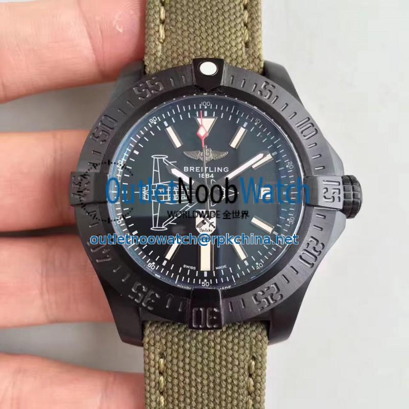 Replica Breitling Avenger II Seawolf Boelcke M173316Y/BE72 GF PVD Black Dial Swiss 2824-2