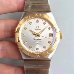 Replica Omega Constellation 123.20.38.21.52.002 38MM SSS Stainless Steel & Yellow Gold Rhodium Dial Swiss 8500