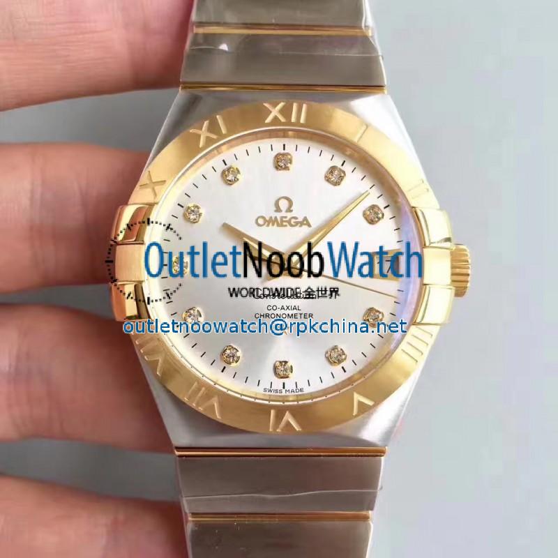 Replica Omega Constellation 123.20.38.21.52.002 38MM SSS Stainless Steel & Yellow Gold Rhodium Dial Swiss 8500