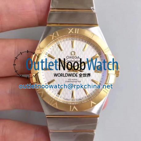 Replica Omega Constellation 123.20.38.21.02.009 38MM SSS Stainless Steel & Yellow Gold White Dial Swiss 8500