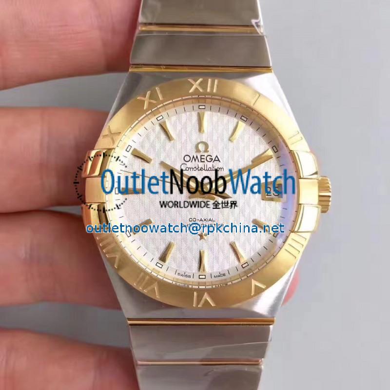 Replica Omega Constellation 123.20.38.21.02.009 38MM SSS Stainless Steel & Yellow Gold White Dial Swiss 8500