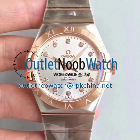 Replica Omega Constellation 123.20.38.21.52.001 38MM SSS Stainless Steel & Rose Gold Rhodium Dial Swiss 8500