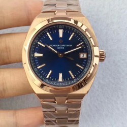 Replica Vacheron Constantin Overseas 47040 8F Rose Gold Blue Dial Swiss 5100