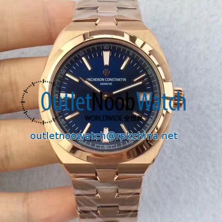 Replica Vacheron Constantin Overseas 47040 8F Rose Gold Blue Dial Swiss 5100