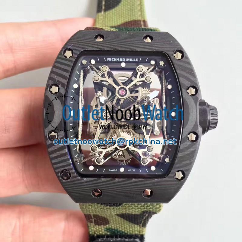 Replica Richard Mille RM50-27-01 NTPT KV Black Forged Carbon Black & Skeleton Dial M9015